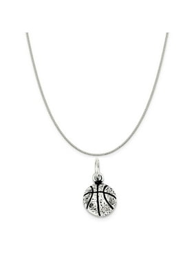 18 Mireval Sterling Silver Antiqued French Horn Charm on a Sterling Silver Carded Box Chain Necklace 18 Mireval Sterling Silver Antiqued French Horn Charm on a Sterling Silver Carded Box Chain Necklace